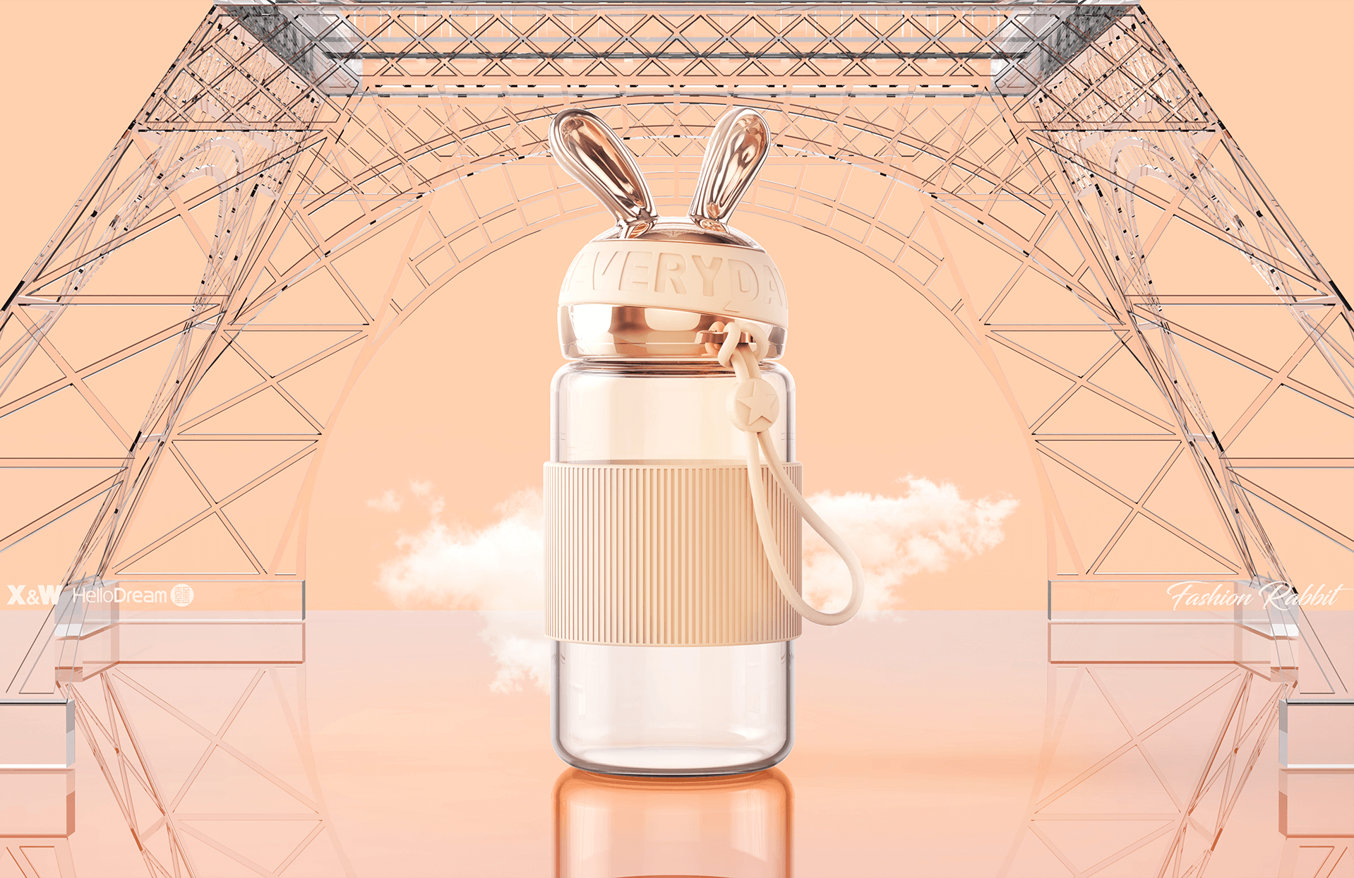 HelloDream潮兔玻璃杯