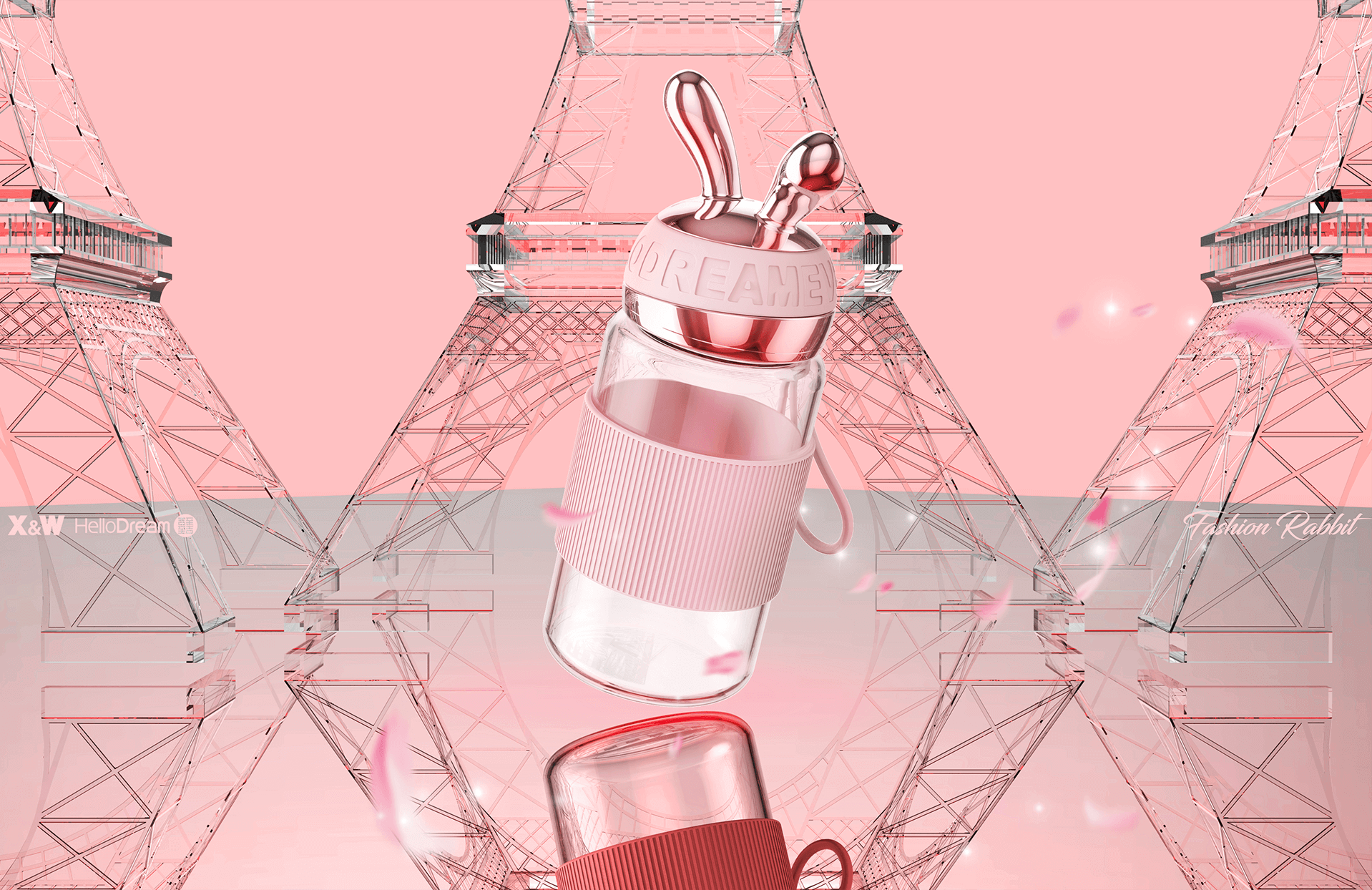 HelloDream潮兔玻璃杯